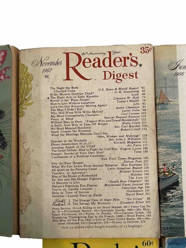 ⭐️Vintage Readers Digest Magazine Lot Of 10 Issues 1957,62,66,67,69,70,72,73⭐️ - Picture 3 of 15