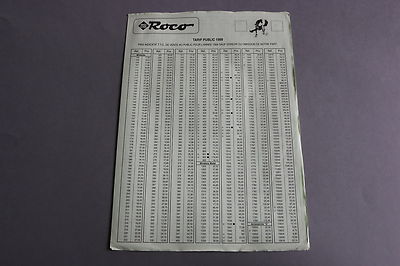X546 ROCO train leaflet price 1989 4 pages 29.5*21 cm wagon car freight