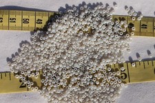 9/0 Vintage French Glass Pearl Opal White Seed Beads Crafts Jewelry Making/1oz