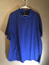 Men  s Hanes X-Temp XL Blue Polo Shirt
