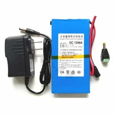 DC 12V Rechargeable Portable Li-ion Battery Pack 9800mAh DC1298A with Plug US
