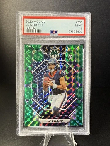 2023 Panini Mosaic CJ Stroud Rookie Green #292 PSA 9
