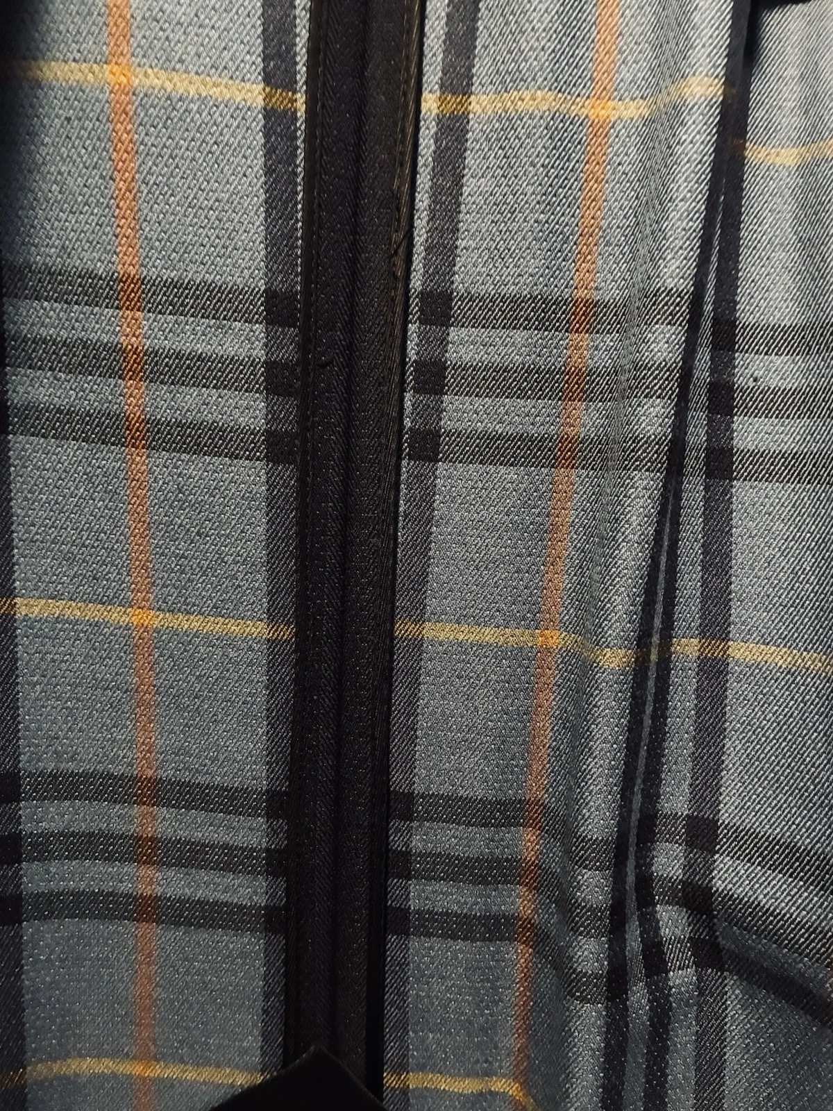 Burberry London Men's Navy Herringbone Long Lined Overcoat Coat Size 38 Reg image 13