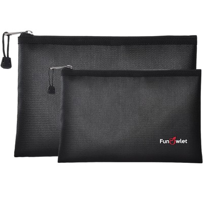 Fireproof Waterproof Safe Bags 2-Pack   A4 A5 Document Cash Passport Holder