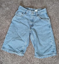 Vintage Boys Levi's 1999 Size 14S Baggy Fit Long Denim Jean Shorts