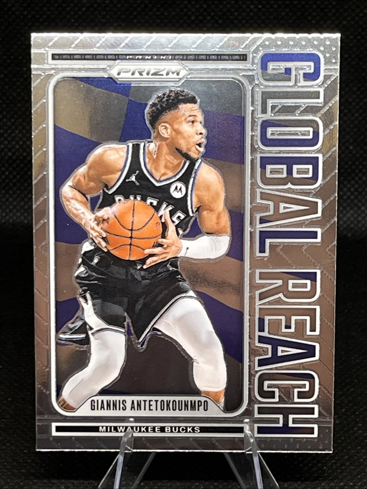 Giannis Antetokounmpo #4 Basketball Cards 2024 Panini Prizm Global Reach trading card — raw and PSA graded price guide