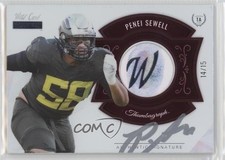 2021 MATTE ThumbAgraphs White - Red Nameplate 14/15 Penei Sewell Auto 11ur