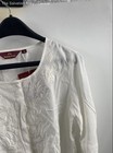 Rangavali Women's White Embroidered Tunic Shirt Kurta Long Sleeve Size 36 NWT — photo 2