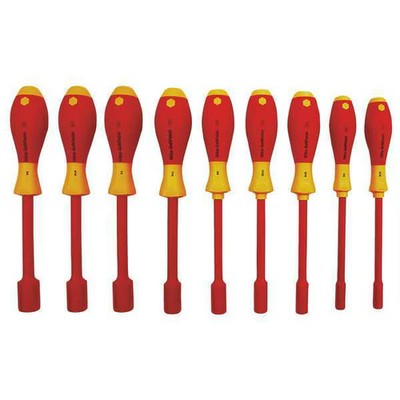 Wiha Nut Driver Set,9 Pieces,SAE,Solid,Ins 32288 Wiha 32288 084705322889
