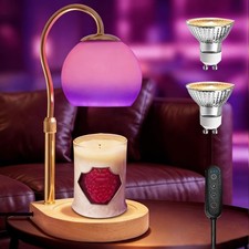Candle Warmer Lamp with Timer 2H/4H/8H, Adjustable Height Dimmable Candle Lam...