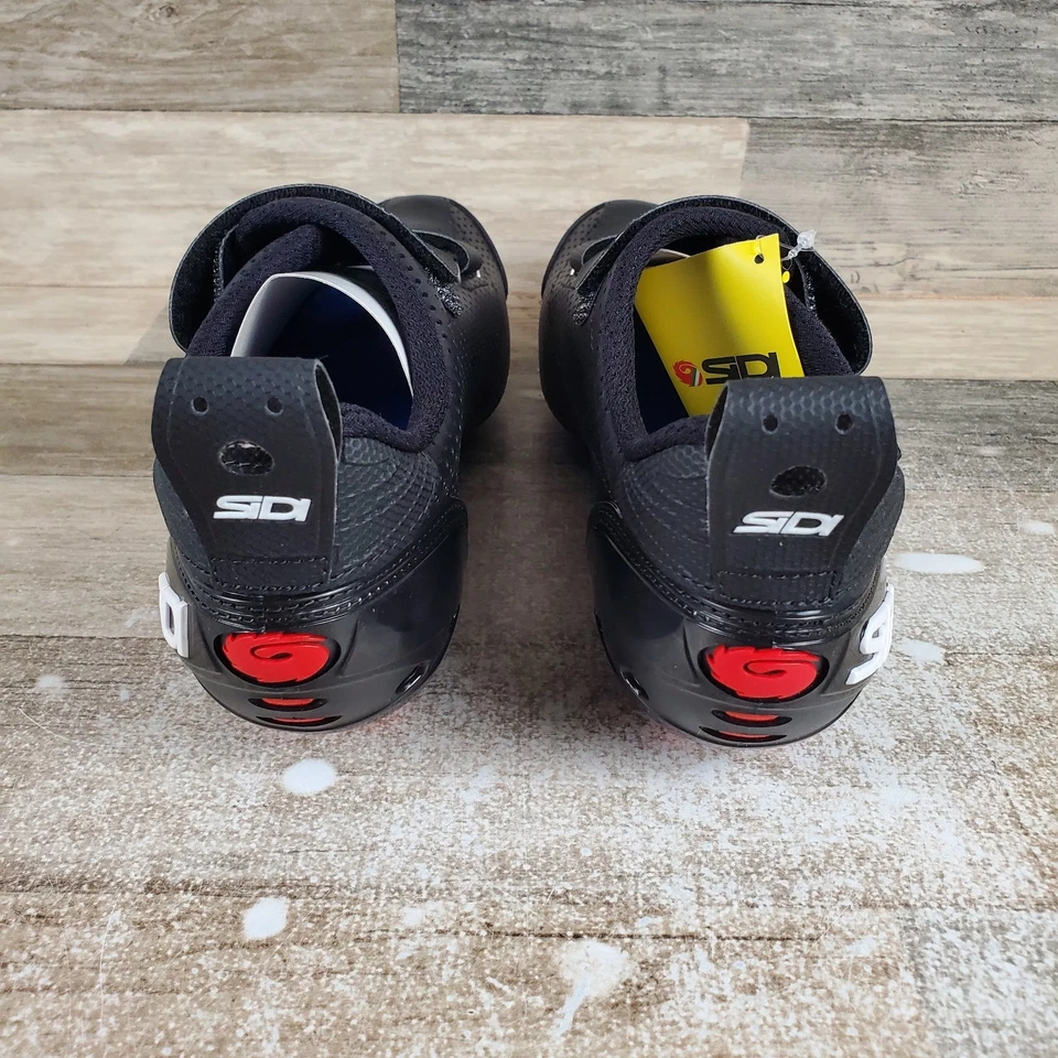 Tênis de ciclismo masculino Sidi T-5 Air triatlo tamanho 10 preto branco 3 parafusos - Imagem 3 de 4