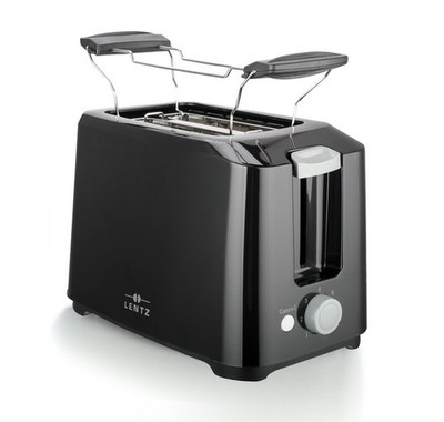 LENTZ 2-Scheiben Toaster Toastautomat Brötchenaufsatz 700W Abbruchfunktion NEU