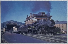 Western Maryland 208 Steam Train Cumberland MD 1952 Railroad Postcard