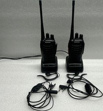 Baofeng BF-888S Portable Walkie Talkie Radios Black w/ Flashlight, Earpieces