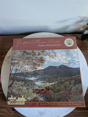 Vintage Sealed 550 Pc Jigsaw Puzzle Mountain Overlook Teresa Pennington