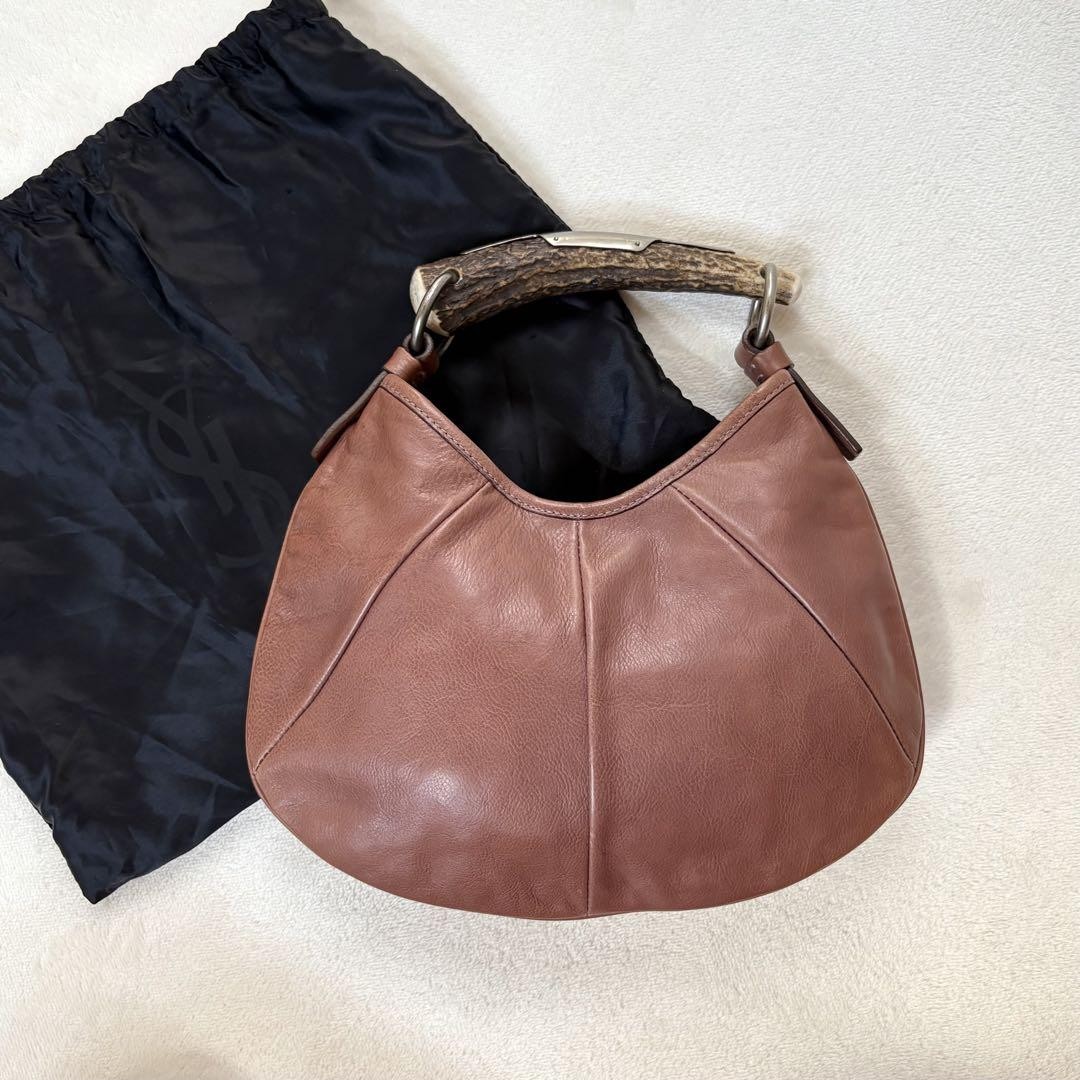 Borsa Yves Saint Laurent Mombasa Y2K Tom Ford epoca pelle marrone Rive Gauche