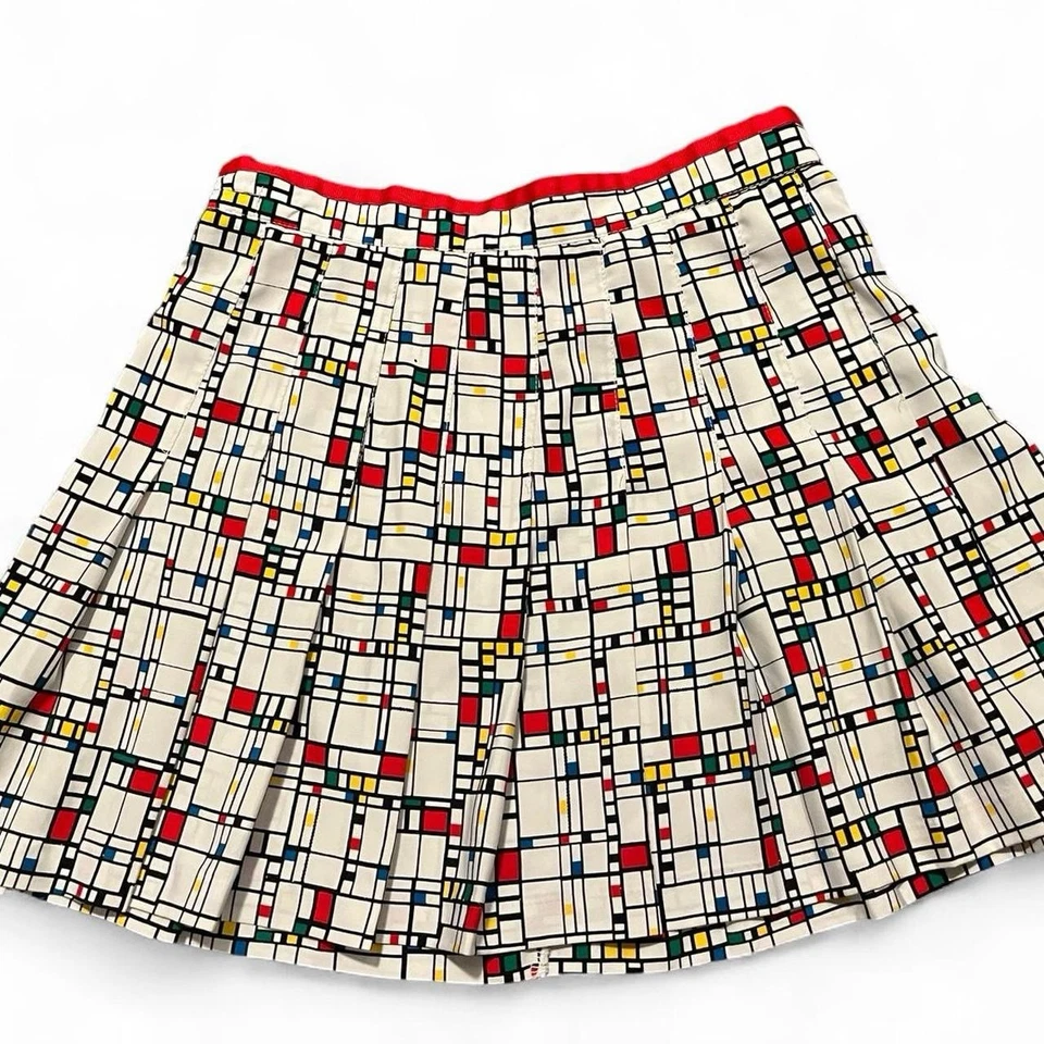 Minifalda plisada de tenis/golf vintage • Mondrian Pop Art años 80 TAIL XS/S 1980 Foto 2 de 4