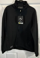 Dri Duck Jacket Mens L Black Full Zip Water Resistant Packable Hood Pockets NWT