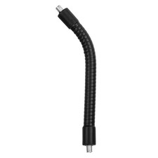 6" Gooseneck 1/4"-20 Male to Male Thread Flexible Tube Black