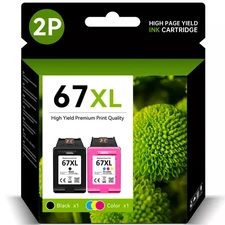 67XL Ink Black Color Ink Cartridge for HP 67 Deskjet 2755e 2720e 2800 Envy 6055e