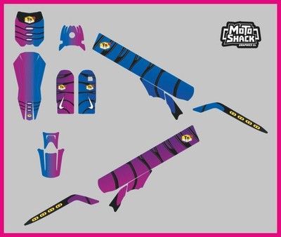 Talaria X3 Nike TN Grafik Kit - Blau Lila Sticker XXX Triple X Ebike Decals