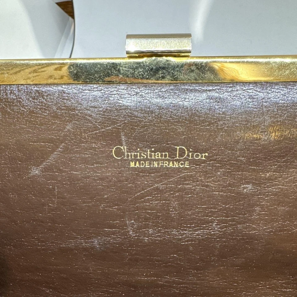Christian Dior Clutch Bag Vintage Dior Trotter Second Pouch Color Brown Japan - Image 3 of 4