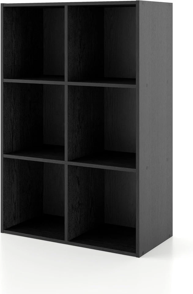 Space-Saving Stackable 6-Cube Wood Organizer - Ideal for Teen Rooms & Offices - Image 2 of 4
