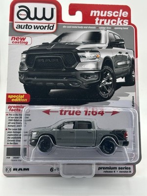 Auto World 2023 RAM 1500 Rebel Lunar Edition Ceramic Grey 2024 Muscle Trucks NEW