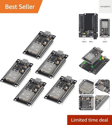 5PCS Type-C ESP-WROOM-32 Development Board - WiFi & Bluetooth Microcontroller