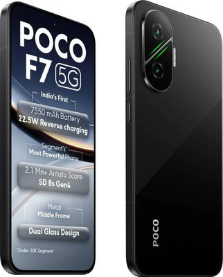 POCO F7 5G 本体 7550mAh 12GB,256GB POCO F7 5G (White, 256 GB 12 GB ) 8s Gen 4 Processor NFC 6.83