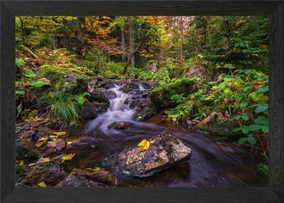 Magischer Wasserfall Gerahmtes Wandbild Poster Leinwanddruck Bild