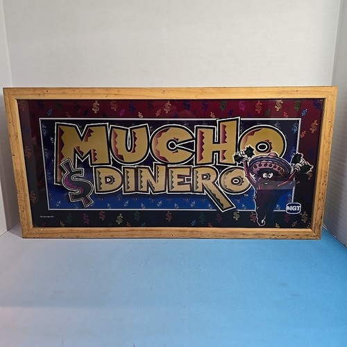 Mucho Dinero IGT 21″ x 10"x2″ Mounted And Framed GETT Part Glass100