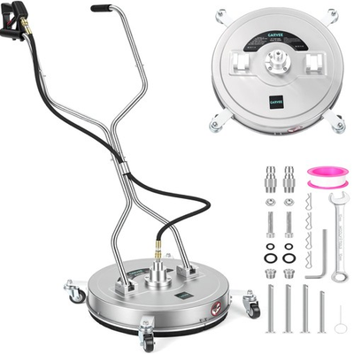 #ad 21in Pressure Washer Surface Cleaner with 4 Wheels Stainless Steel Dual Handle $167.39