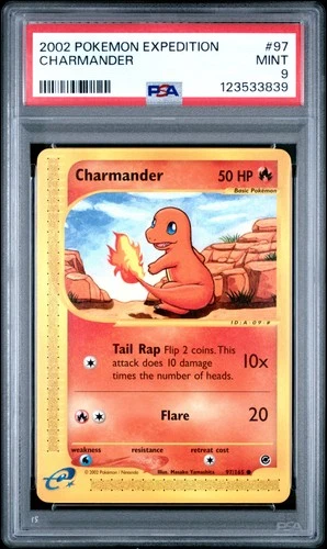 2002 POKEMON EXPEDITION #97 CHARMANDER PSA 9
