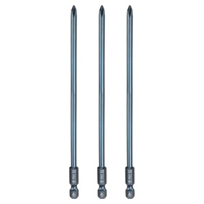 3pcs PH1 Phillips Screwdriver Bit 1/4'' Shank 6'' Long 0.18'' Rod Magnetic S2 Steel
