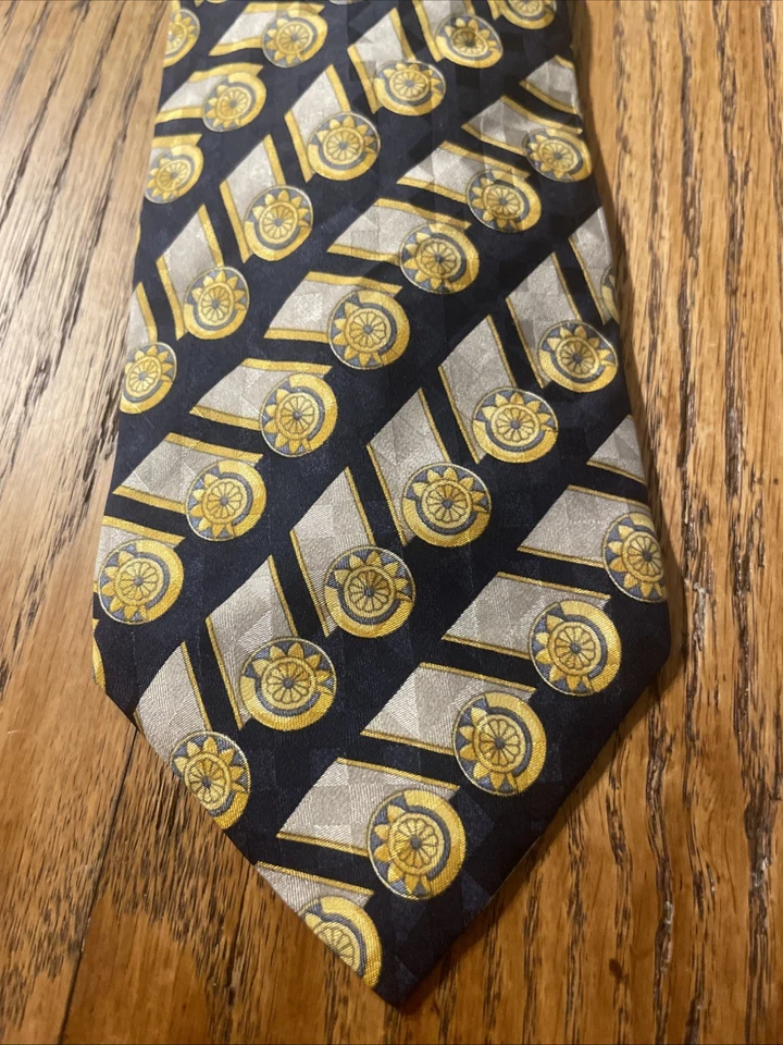 Corbata barroca de seda Luciano Soprani usada en excelente estado hecha en Italia Foto 2 de 4