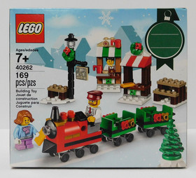 100% - 2017 LEGO Set 40262 CHRISTMAS TRAIN RIDE Market Man Conductor Minifigure+