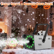 1500W RGB Snow Machine LED Disco Stage Fake Snow Christmas Party Snowflake Maker