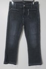 7 for all Mankind Bootcut Cropped Jeans Womens 30 Black Denim Bardot Pocket — photo 1