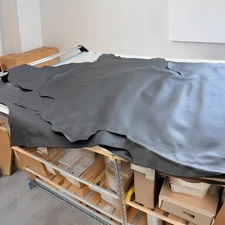 Black Full Grain Leather Hide Upholstery Automotive Craft 16 sq ft