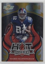 2008 Score Select Hot Rookies Gold Zone 31/40 Mario Manningham #HR-20 Auto k4s