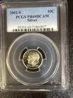 2002 S Dimes Roosevelt PCGS PR-69 DCAM Silver