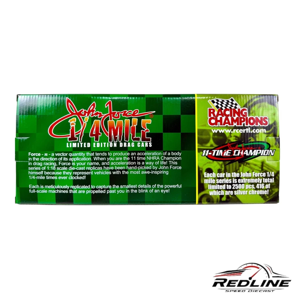 🏁Racing Champions 1966 Chevy Nova Pro Stock John Force Chrome Chase 1:18 LN🏁 Foto 4 de 4