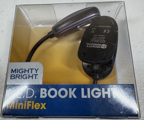 🍀 Mighty Bright MiniFlex LED Book Light Purple Clip-On Reading Lamp Portable