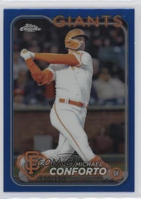 2024 Topps Chrome Blue Refractor 130/150 Michael Conforto #256 0dc2