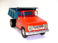 Vintage All Original 1959 Tonka Red Blue Green Dump Truck Toy -Excellent