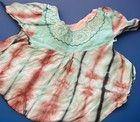 African 2 Pc Baby Girl Outfit 12-18 Months  Blue Tie Dyed VG Condition — photo 5