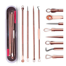Blackhead Remover Tool Kit 4PCS Acne Extractor Set w Case