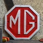 'MG Motors' Automobilia Vintage Reproduction Cast Iron Sign Wall Decor