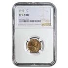 1942 Lincoln Cent PF-67 NGC (Red)